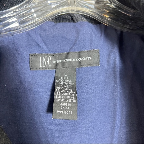INC Internacional Concepts Plaid Zip-Up Jacket Size L - Picture 4 of 8